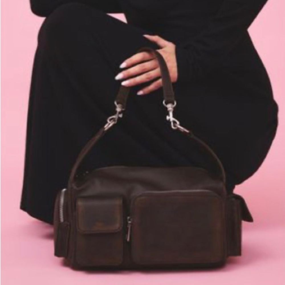 NA-KD Brown Leather Utility Bag